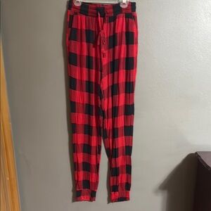 Red and Black Plaid Lounge Pants
